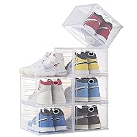 Wupyi2018 Shoe Storage Box Plastic Box 20 x Transparent Shoe Box Shoe Storage Box Set Drawer Stackable 