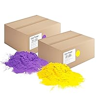 Chameleon Colors 25 lb Color Powder - 2 Pack - Vibrant Yellow & Purple Color - For 30-40 People - Kid Friendly, Non-Toxic & Gluten-Free - For Holi, Color Wars, Fun Run, Gender Reveal & Summer Camp
