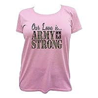 Cute Family Military Lover Shirts Our Love is Army Strong - Royaltee USA Proud