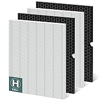 116130 Replacement Filter H for Winix 5500-2 and AM80 Air Purifier, 2 Set HEPA Filter and Activated Carbon Filter Combo Pack