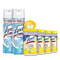Lysol Disinfecting Wipes and Spray Value Pack Bundle