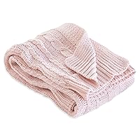 Burt's Bees Baby - Cable Knit Blanket, Baby Nursery & Stroller Blanket, 100% Organic Cotton, 30