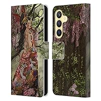 Head Case Designs Officially Licensed Nene Thomas Asian Silk Deep Forest Leather Book Wallet Case Cover Compatible with Samsung Galaxy S24 5G