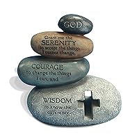 Enesco Legacy of Love by Gregg Gift Stacked Serenity Prayer Stones Stone Resin Figurine, 5.5”