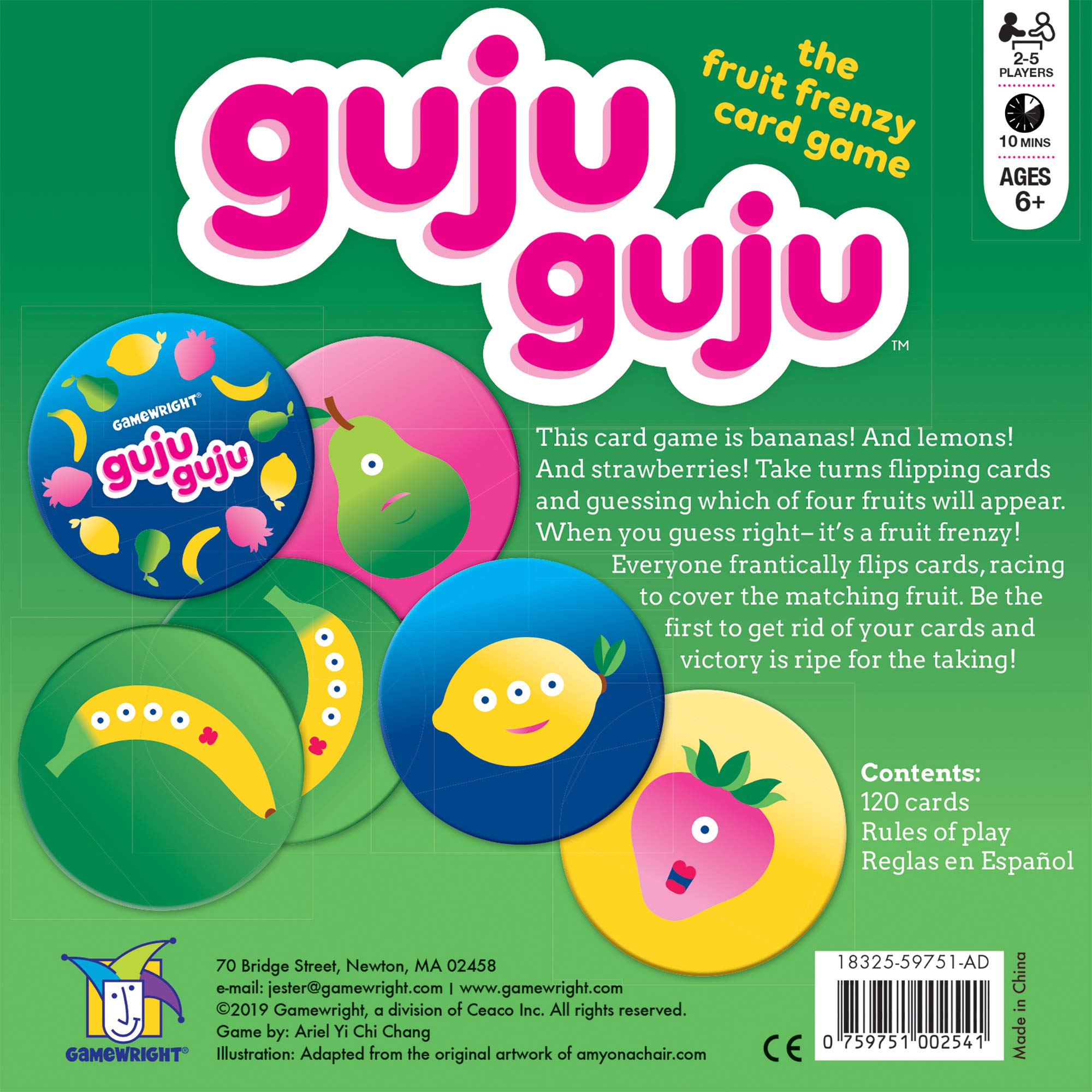 Gamewright Guju Guju - The Fruit Frenzy Card Game Multi-colored, 5