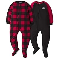 Gerber Baby Boys' Flame Resistant Fleece Footed Pajamas 2-pack