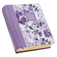 KJV Holy Bible, Note-taking Bible, Faux Leather Hardcover - King James Version, Purple Floral Printed
