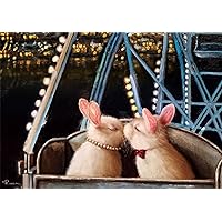 Buffalo Games - Ferris Wheel Kiss - 300 Large Piece Jigsaw Puzzle for Adults Challenging Puzzle Perfect for Game Nights - Finished Puzzle Size is 21.25 x 15.00