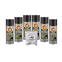 Black (6 Aerosol Cans) with DU-Most 2' Extension Hose & Nozzle, Long Lasting Corrosion Prevention, Penetrant & Lubricant, Marine, Automotive & Snow-Handling Vehicles Undercoating, 11.75 Oz