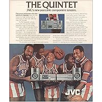 1981 JVC Component System: Quintet Harlem Globetrotters, JVC Print Ad