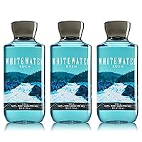 Lot of 3 Bath & Body Works Whitewater Rush 2 in 1 Hair & Body Wash for Men (Whitewater Rush)