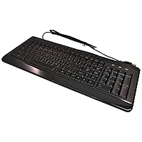 Black LED Lighted Keyboard W-9868BK USB