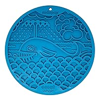 SodaPup Whale eMat – Durable Lick Mat Feeder with Suction Cups Made in USA from Non-Toxic, Pet-Safe, Food Safe Rubber for Mental Stimulation, Avoiding Overfeeding, Digestive Health, Calming, & More