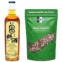 NPG Chinese Cooking Wine 33.81 fl oz, and Sichuan Red Peppercorn 4oz