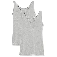Daily Ritual Women's Jersey Standard-Fit V-Neck Scoopback Tank Top, Multipacks