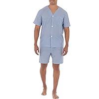 Men's Broadcloth Short Sleeve Pajama Set
