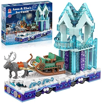 Magical Ice Castle Toys for Girls Building Blocks with A Reindeer Elsa and Anna Frozen Crystal Set - Compatible with LEGO - 912 Pieces