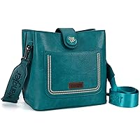 Wrangler Crossbody Purses for Women Handbags and Shoulder Bag for Ladies, Turquoise Crossbody Bag