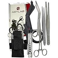 EMT and First Responder Medical Tool Kit Set of 6 :Adjustable Nylon Belt Pouch, Premium First Aid Gear: EMT Shears, 7.25