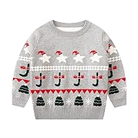 Toddler Boys Girls Christmas Sweaters New Year's Knitwear Cute Tulle Holiday Party Top Size 3 Baby Shoe