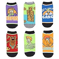 Bioworld Scooby-Doo Socks Adult Shaggy Mystery Machine Low Cut No Show Mix And Match Ankle Socks 6 Pairs