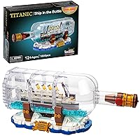 Titanic Ship in a Bottle Creator Expert Building Kit, Collectible Display Model Set, Creative Gift Toy for Adults and Teens Age 14+ (1000 Pieces)