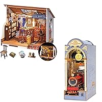 Rolife DIY Miniature Dollhouse Kits Kiki's Magic Emporium and DIY Book Nook Kits Time Travel