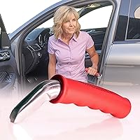 Able Life Auto Cane, Portable Vehicle Support Handle for Easy Sit to Stand Assistance, Car Assist Grab Bar Handle, Daily Mobility Assistive Device for Adults, Seniors, and Elderly, Red