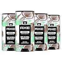 AXE Aluminum Free Deodorant 100 percent Natural Origin Fragrance For Long Lasting Freshness. Caribbean Chill Deodorant Stick made with Essential Oils 2.6 oz 4 Count
