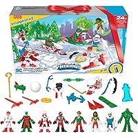 Fisher-Price Imaginext DC Super Friends Advent Calendar, Christmas Toy with 24 Figures & Accessories for Preschool Kids Ages 3+ Years