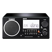 All in One AM/FM Alarm Clock Radio with Large Easy to Read Backlit LCD Display (Black)