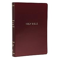 NKJV Holy Bible, Giant Print Center-Column Reference Bible, Burgundy Leather-look, 72,000+ Cross References, Red Letter, Comfort Print: New King James Version: New King James Version