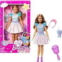Barbie: My First Preschool Doll, Teresa with 13.5-inch Soft Posable Body & Brown Hair, Plush Bunny & Accessories