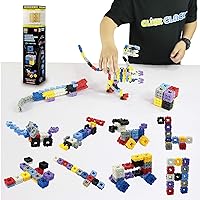 CLICK CLACK! Building Bricks Building Blocks Game 200PCS DIY Creative Magic Cube Educational Construction Gift Learning Stem Toys Sets for Kids Boys and Girls