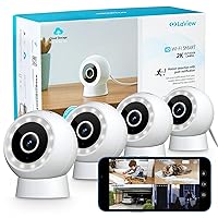 4MP 2K Security Cameras Outdoor Indoor Wired,IP65, Starlight Sensor & 100 Ft Night Vision,Motion/Person Detection,2-Way Audio/Spotlight,US Cloud,Compatible With Alexa,iOS & Android & Web Access