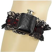 Roaring 20s Garter With Flask, 1920s Lace Garter