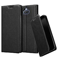 Book Case Compatible with Sony Xperia 10 Plus in Night Black - with Magnetic Closure, Stand Function and Card Slot - Wallet Etui Cover Pouch PU Leather Flip