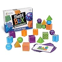 Mental Blox Critical Thinking Game, Homeschool, 20 Blocks, 40 Activity Cards, Ages 5+,Multicolor