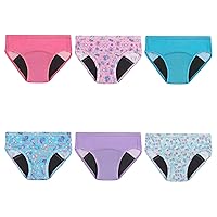 Hanes Toddler Girls' Potty Trainer Brief, Moisture-Wicking Panty, Odor Protection Potty Trainer Underwear, 6-Pack
