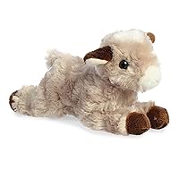 Aurora® Adorable Mini Flopsie™ Paisley Goat™ Stuffed Animal - Playful Ease - Timeless Companions - Brown 8 Inches