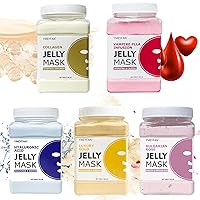 5 Jar Jelly Mask Powder for Facial Masks Professional, 88fl oz Jelly Mask for Face Mask Skincare, Beauty Spa Wholesale