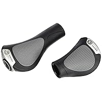 Ergon GC1 Bike Grips | Ergonomic Comfort, Secure Lock-on | Designed for Curved Handlebars | City, Touring, E-Bike | Pair of Grips | Shifter Style Options: Regular or Rohloff/Nexus Style Grip/One Size