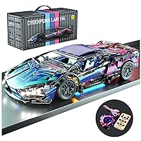 PinkBee Sport Car Building Block Sets for Adults,Race Car with LED Lights Collectible 1:14 MOC Model Engineering Toy Birthday Gifts for Boys Boyfriends Men Teens Age 8+ 8-12 12 13 14 (1314 PCS)