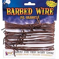 Forum Novelties 12 Foot Faux Barbed Wire Home Prison Fence Decoration