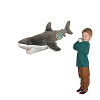 Great White Shark from Deluxebase. Small 12 inch Soft Plush Toy Made from Recycled Plastic Bottles. Eco-Friendly Cuddly Gift for Kids and Cute Animal Soft Toy for Toddlers.