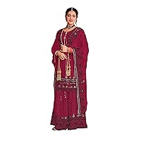 STELLACOUTURE Indian tradition georgette embroidered ready to wear salwar suit for women with dupatta (2302-O)