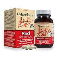 NaturaNectar Red Bee Propolis – NSF Contents Certified – Natural Antioxidant Supplement, Healthy Inflammation Response & Immune Support - Premium Brazilian Propolis - Gluten-Free - Ethanol Free, 60 Count