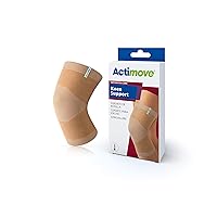 Actimove Arthritis Care Knee Support with Heat-retaining Fabric – Drug-free Pain Management for Arthritis, Increases Blood Circulation – Left/Right Wear – Beige, Medium