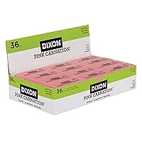 Dixon Pink Carnation Wedge Erasers, Small, Pink, 2