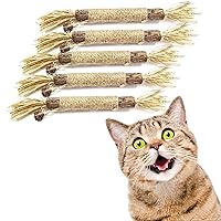 Cat Toy 5 Packs , King Size Cat Chew Toy, Kitten Teething Toys, Cat Chew Toys for Aggressive Chewers, Silvervine Chew Sticks for Cats, Catnip Sticks,Calm Cat Anxiety and Stress